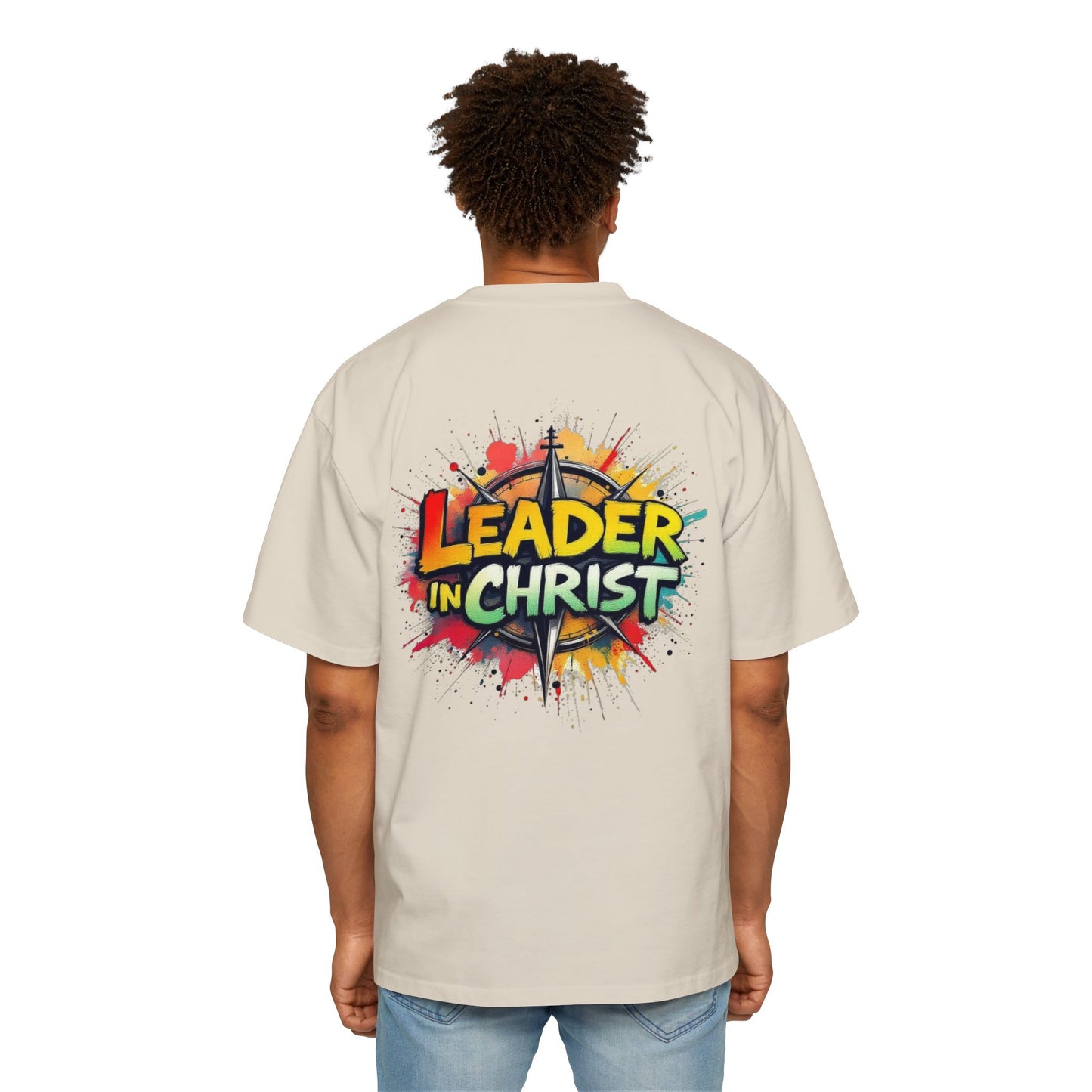Oversized Tee - Leader in Christ Design