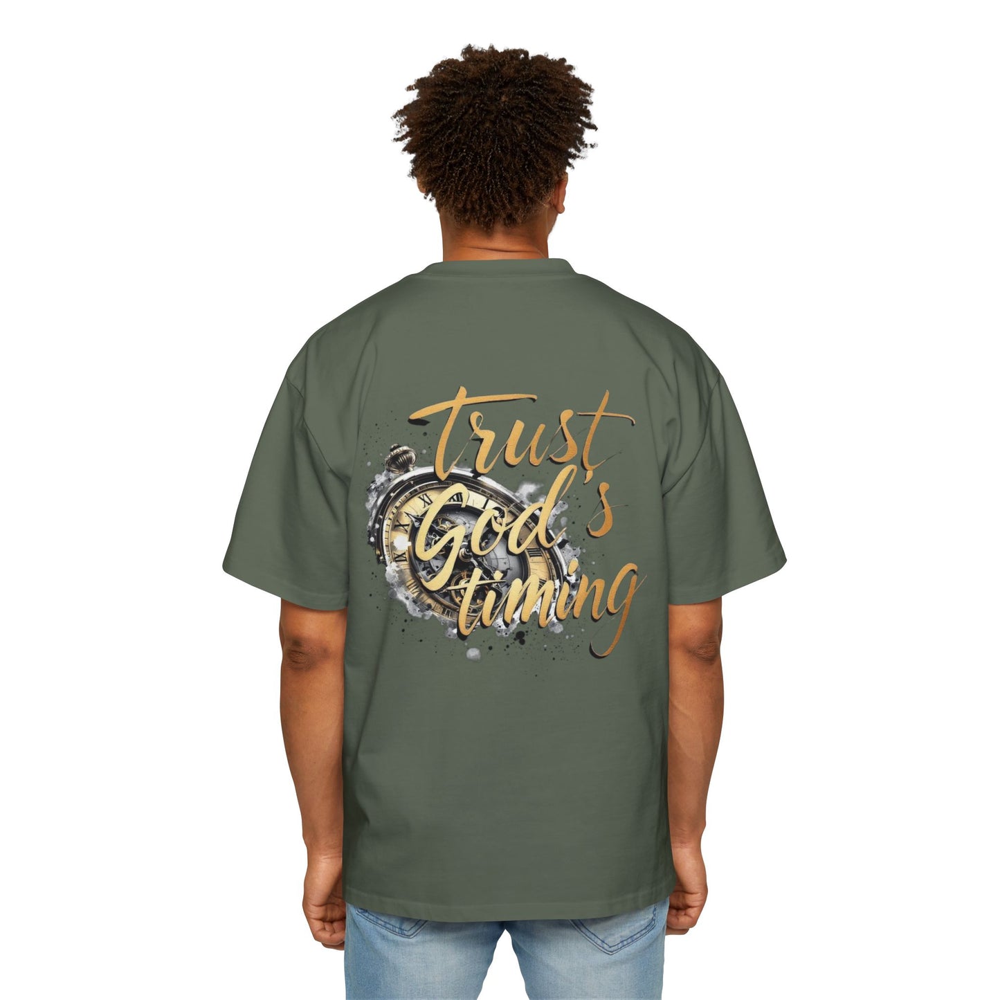 Oversized Tee Trust God's Timing Shirt
