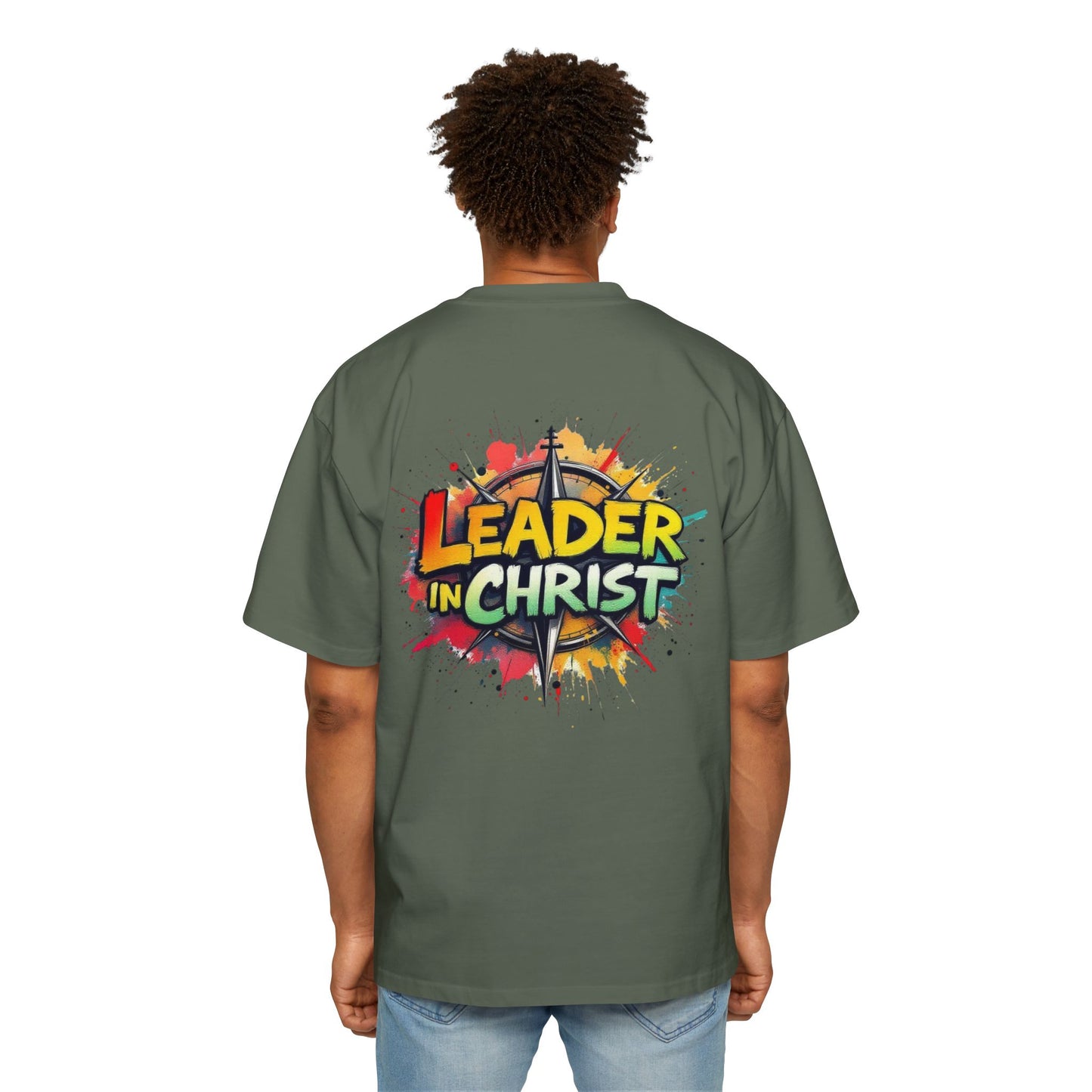 Oversized Tee - Leader in Christ Design