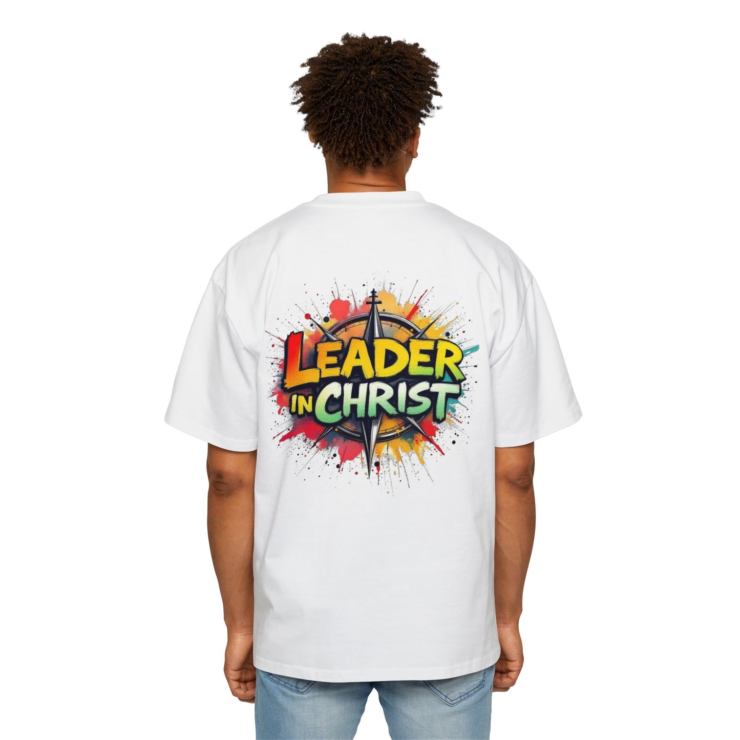 Oversized Tee - Leader in Christ Design