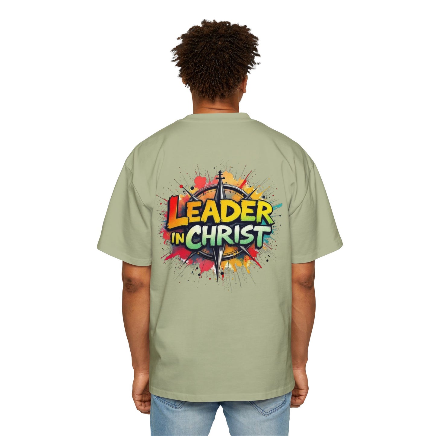 Oversized Tee - Leader in Christ Design