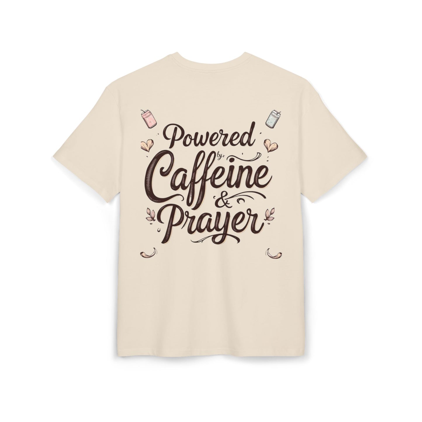 Oversize Tee - Powered by Caffeine & Prayer