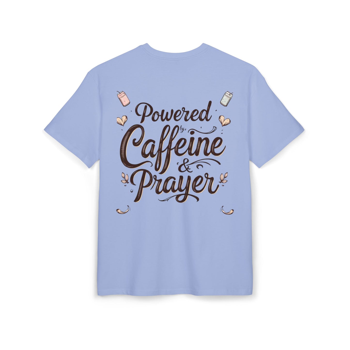 Oversize Tee - Powered by Caffeine & Prayer