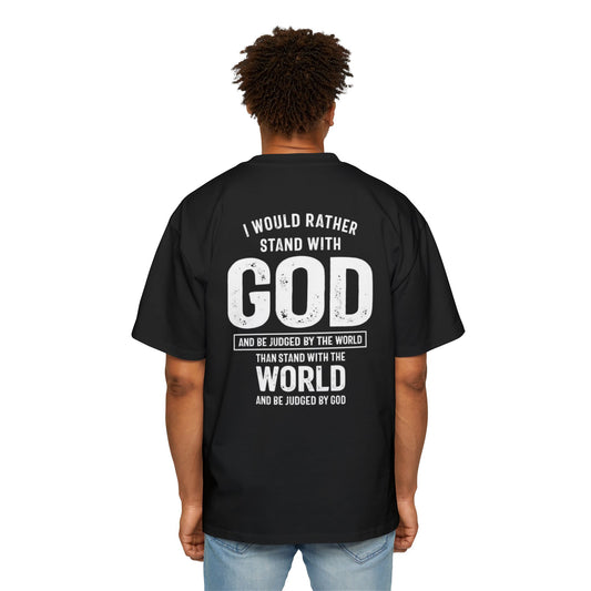 Oversized Tee - Stand With God Quote