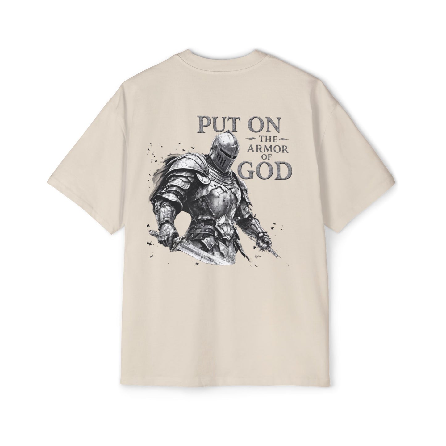 T-Shirt - Put on the Armor of God - Men's Heavy Oversized Tee