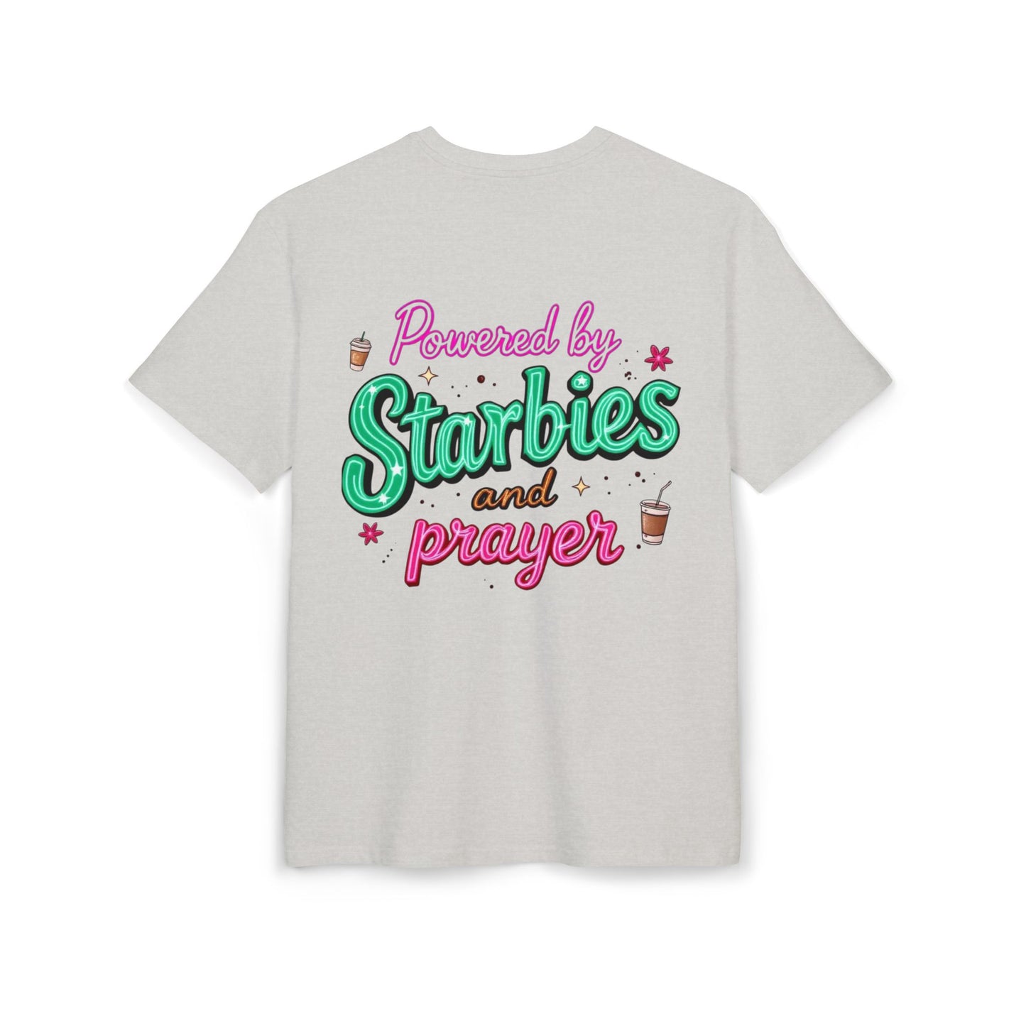 Oversize Tee - Powered by Starbies and Prayer