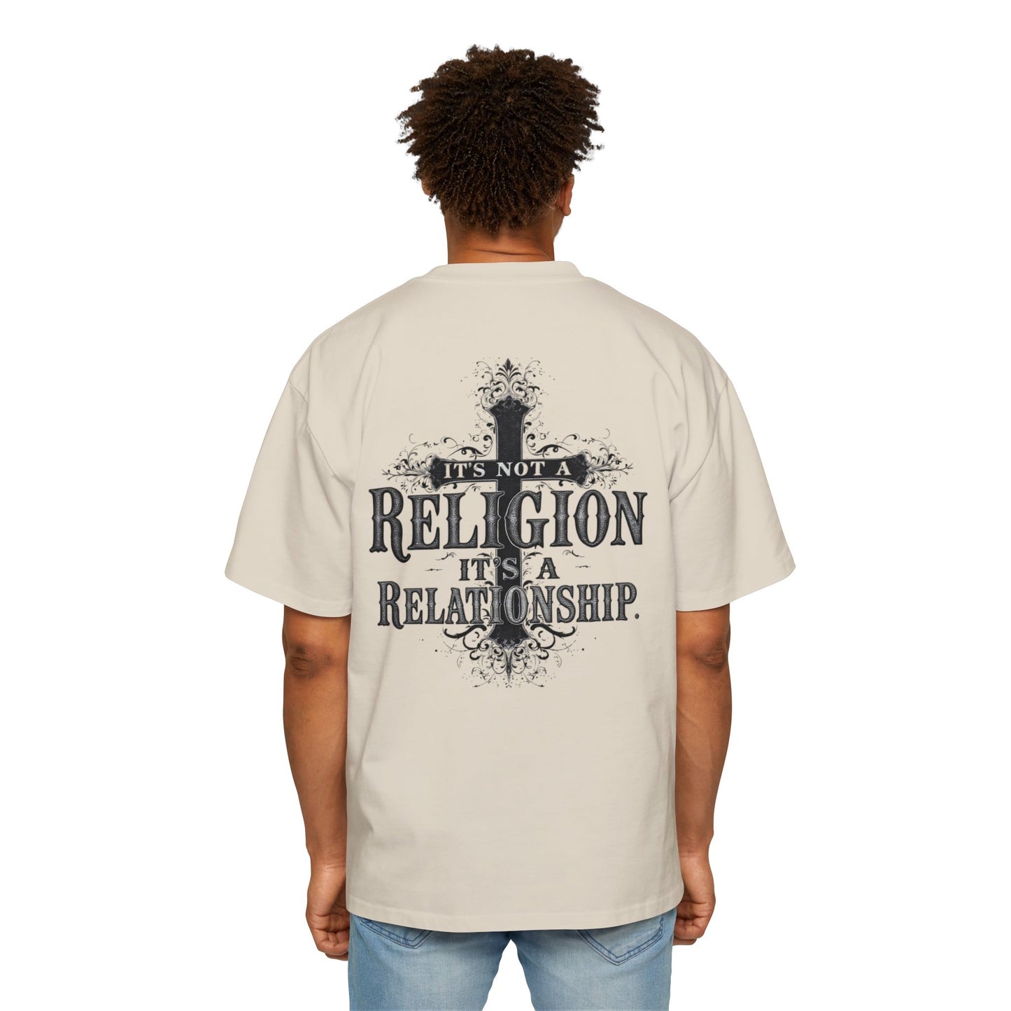 Oversized Tee - 'It's not a Religion it's a Relationship'