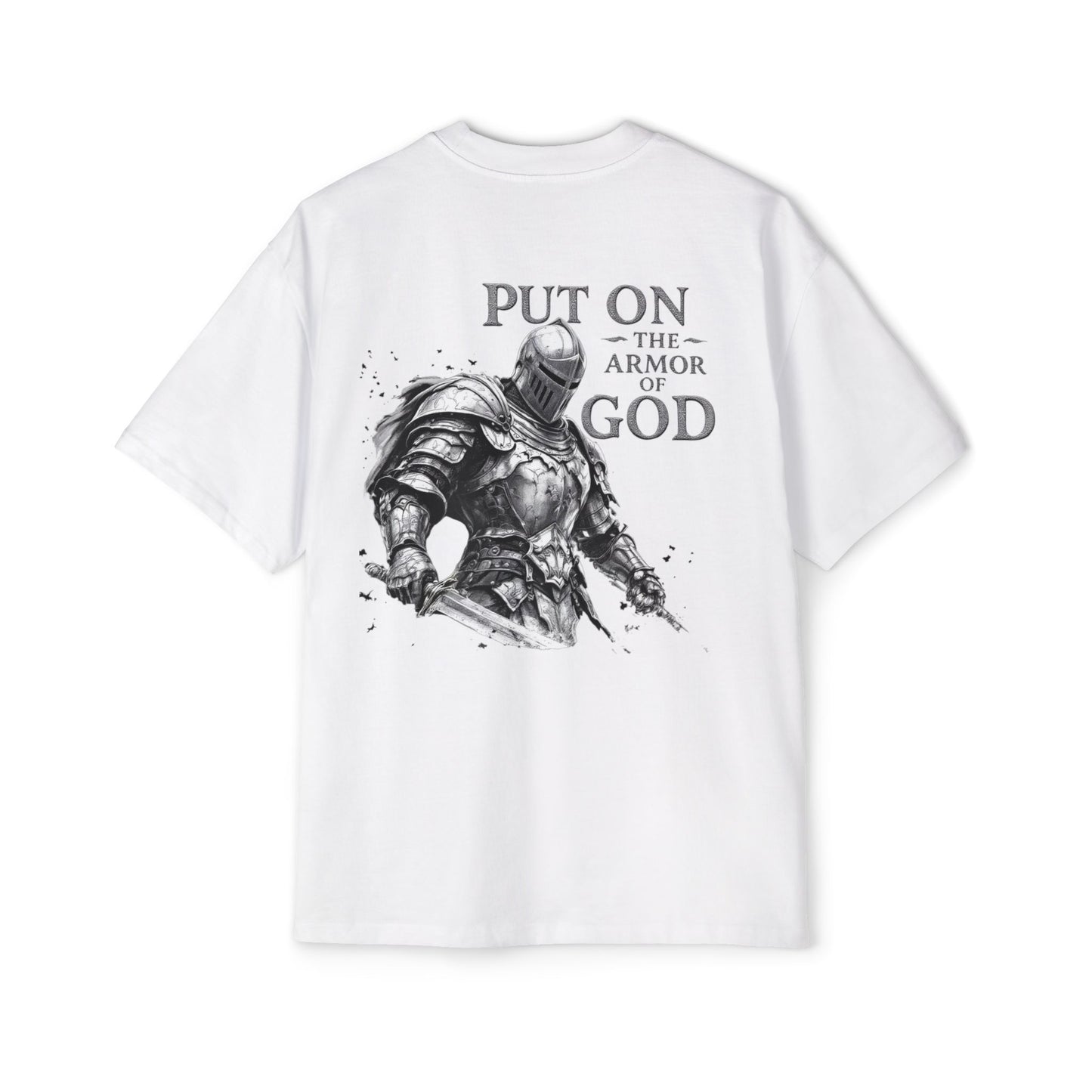 T-Shirt - Put on the Armor of God - Men's Heavy Oversized Tee