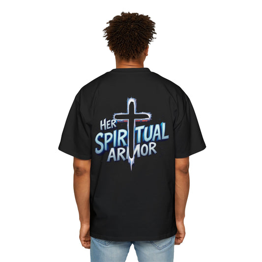 Men's Tee - Her Spiritual Armor Couple Collection Oversized T-Shirt