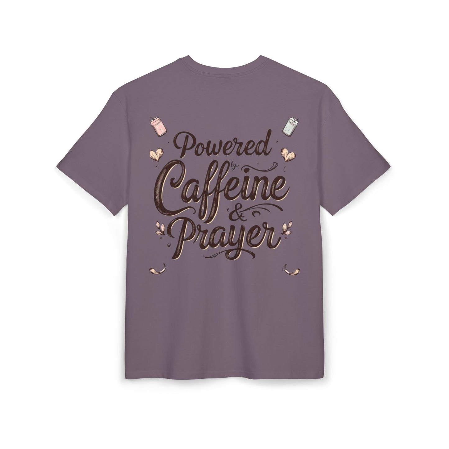 Oversize Tee - Powered by Caffeine & Prayer