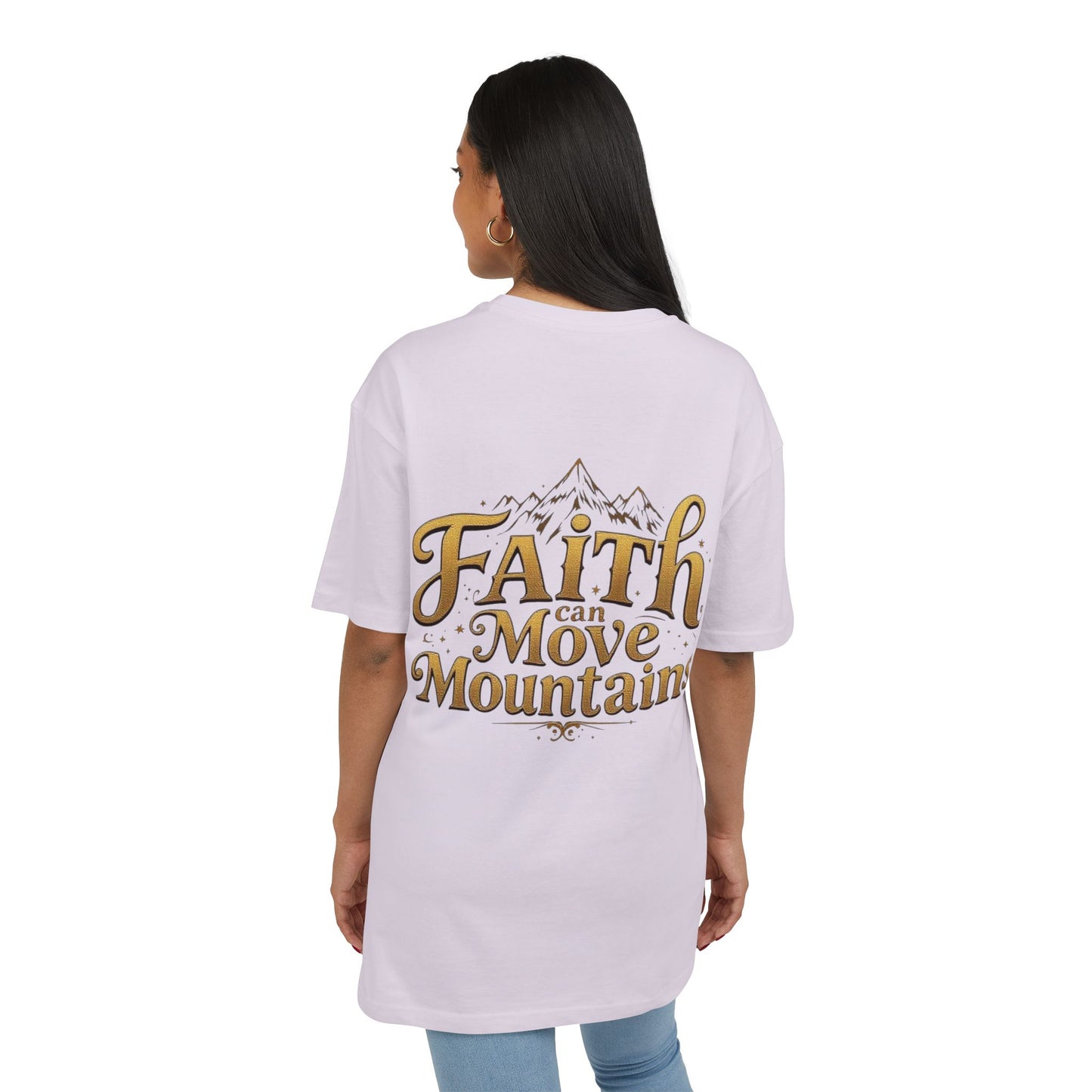 Women's Oversize Tee Faith Moves Mountains