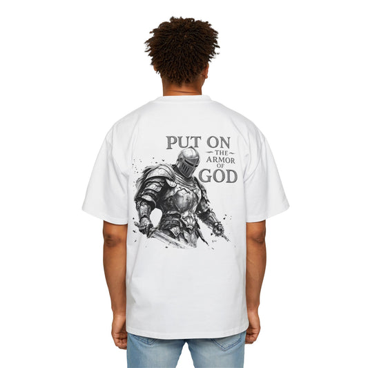 T-Shirt - Put on the Armor of God - Men's Heavy Oversized Tee