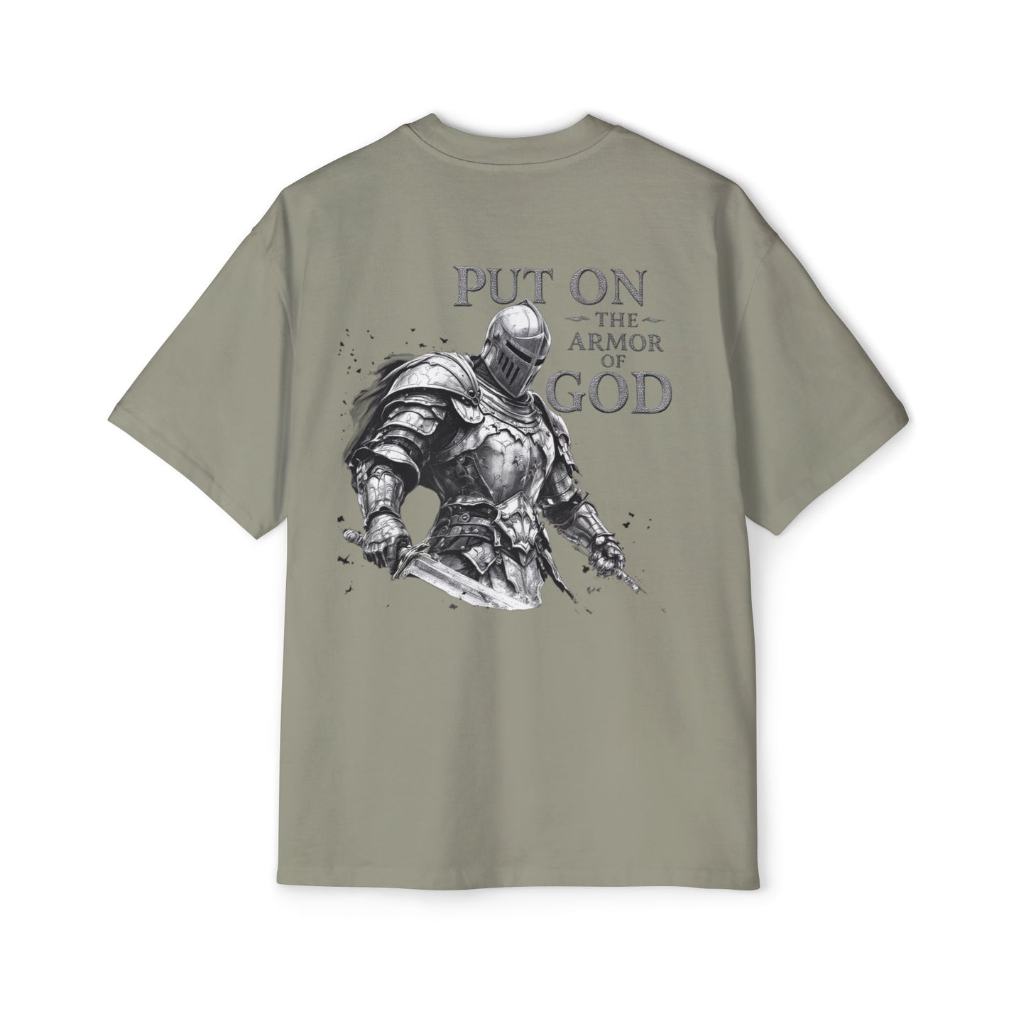 T-Shirt - Put on the Armor of God - Men's Heavy Oversized Tee