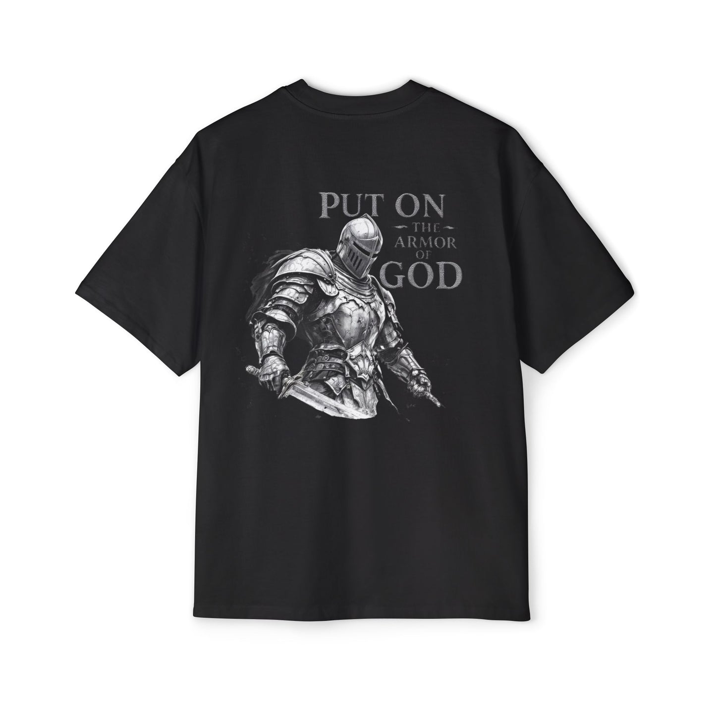 T-Shirt - Put on the Armor of God - Men's Heavy Oversized Tee