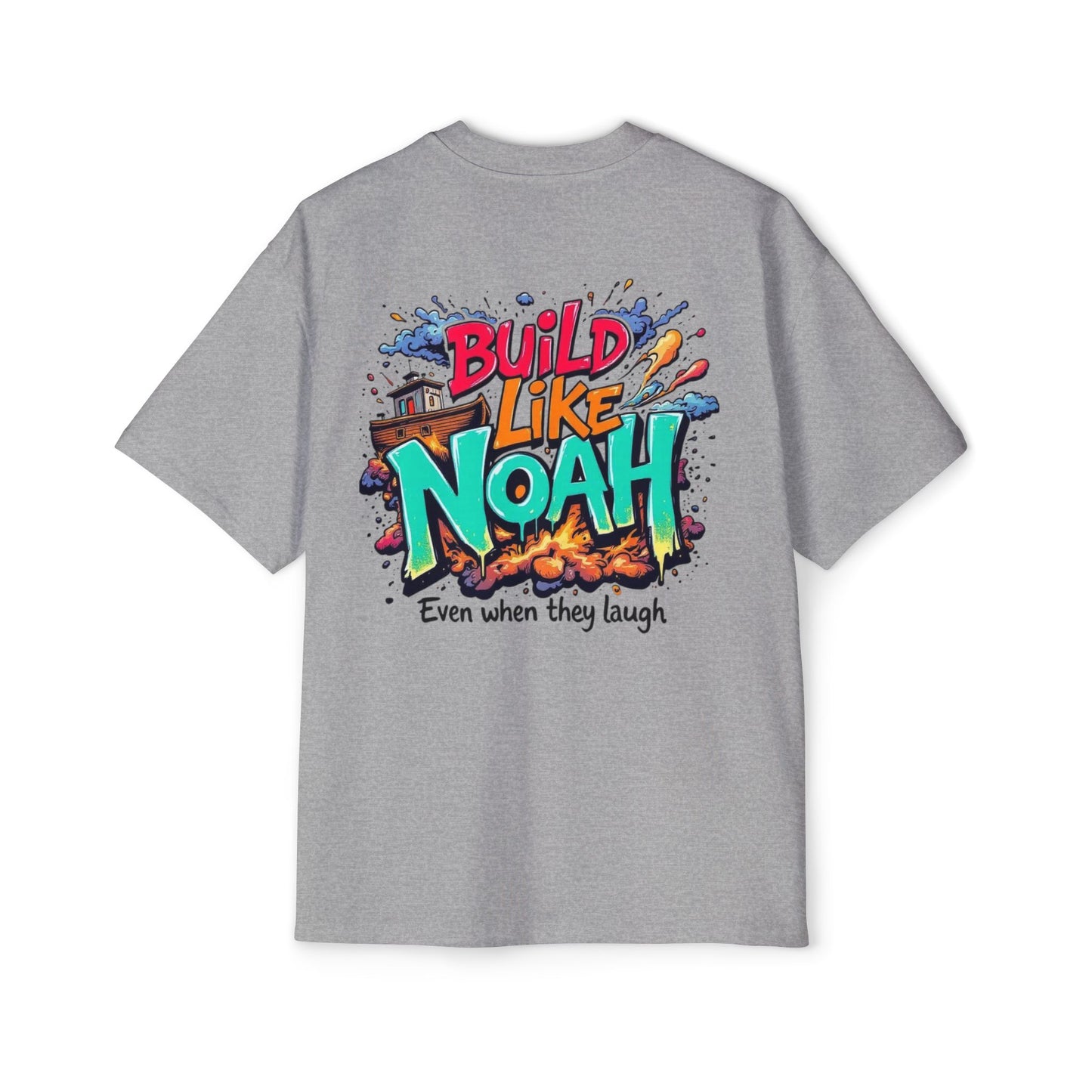 Oversized Tee - Build Like Noah Graphic Print