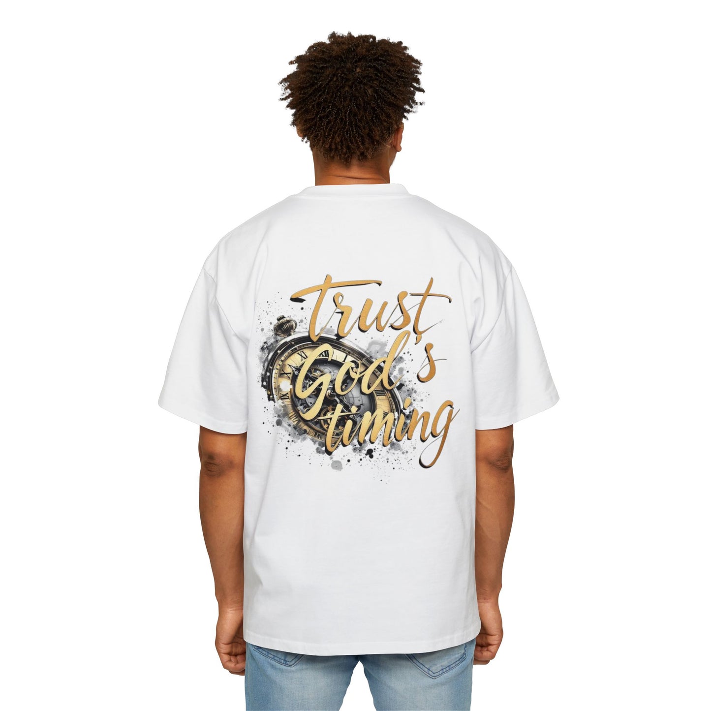 Oversized Tee Trust God's Timing Shirt