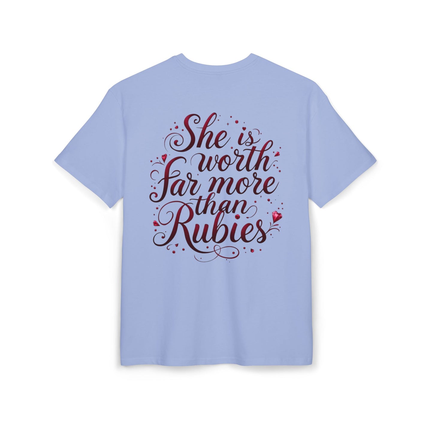 She Is Worth More Than Rubies – Women’s Oversized Christian Tee