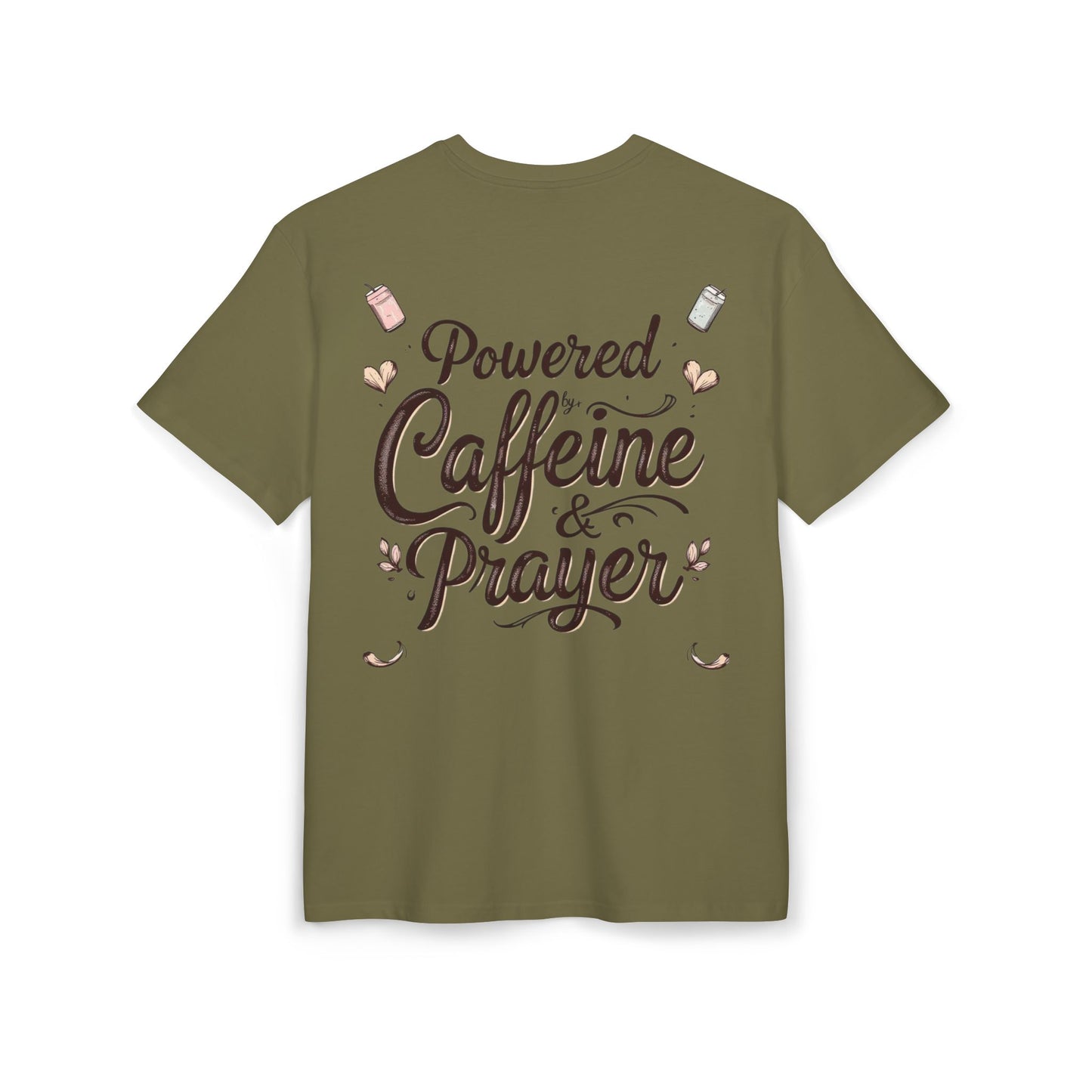 Oversize Tee - Powered by Caffeine & Prayer