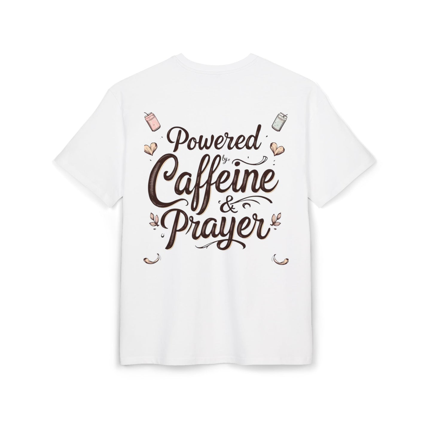 Oversize Tee - Powered by Caffeine & Prayer