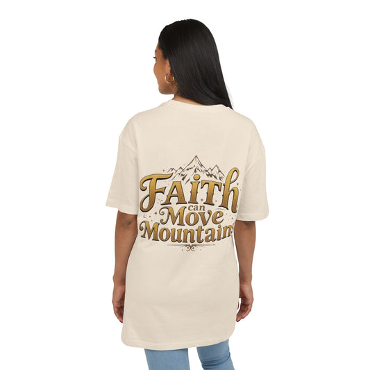Women's Oversize Tee Faith Moves Mountains