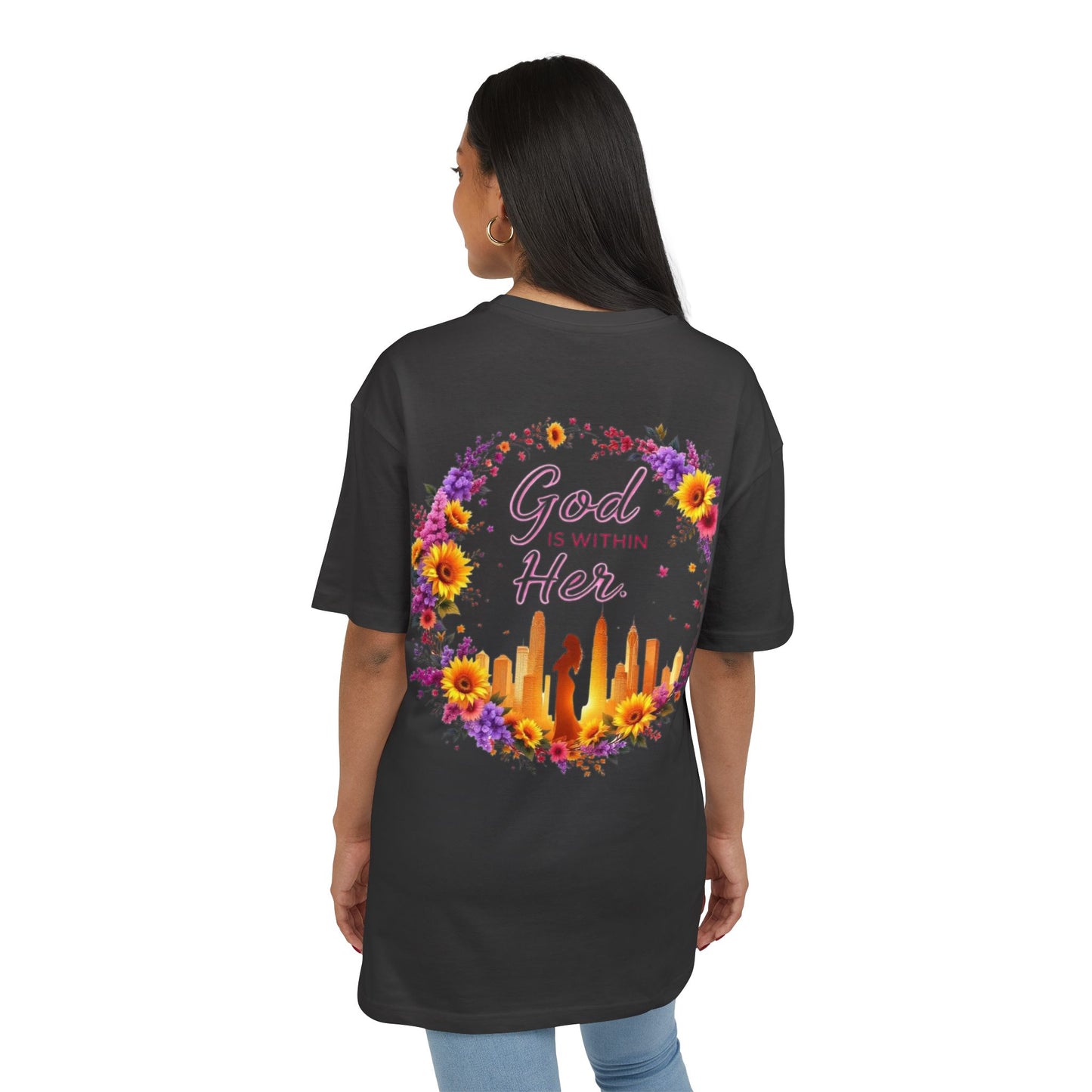 Oversize Tee God is within Her