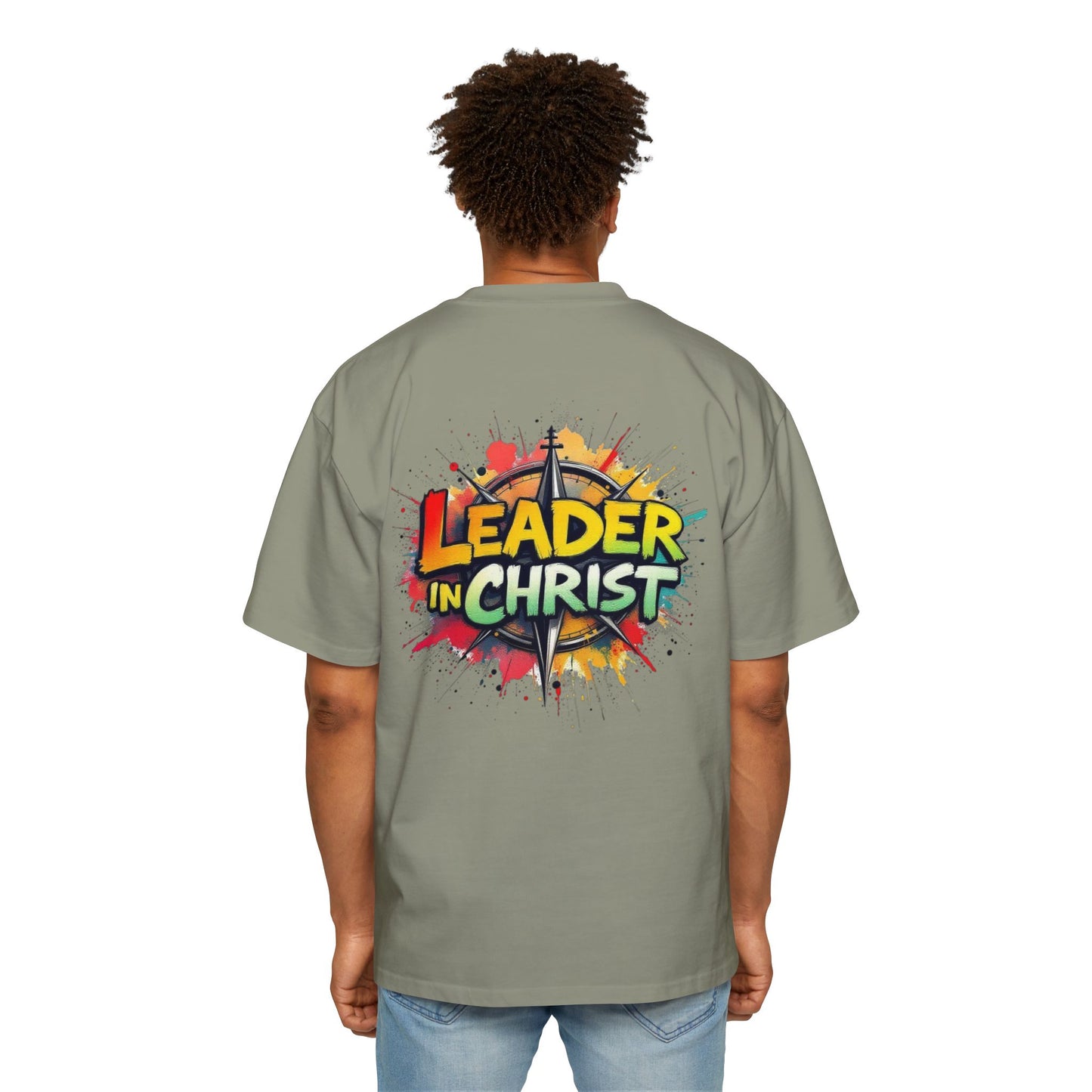 Oversized Tee - Leader in Christ Design