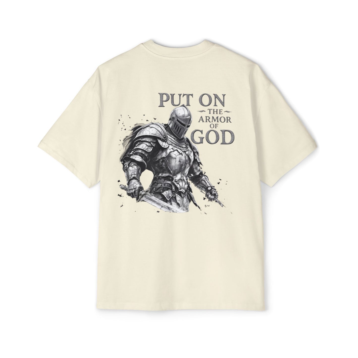 T-Shirt - Put on the Armor of God - Men's Heavy Oversized Tee
