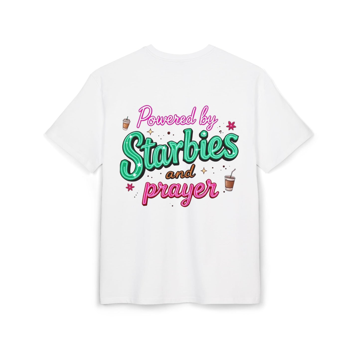 Oversize Tee - Powered by Starbies and Prayer