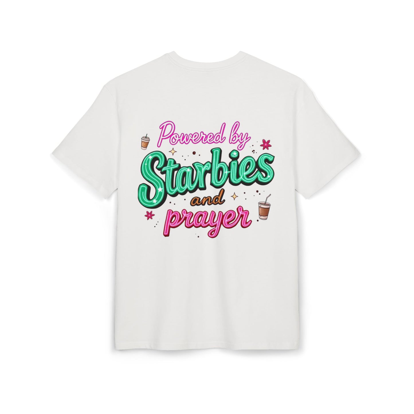 Oversize Tee - Powered by Starbies and Prayer