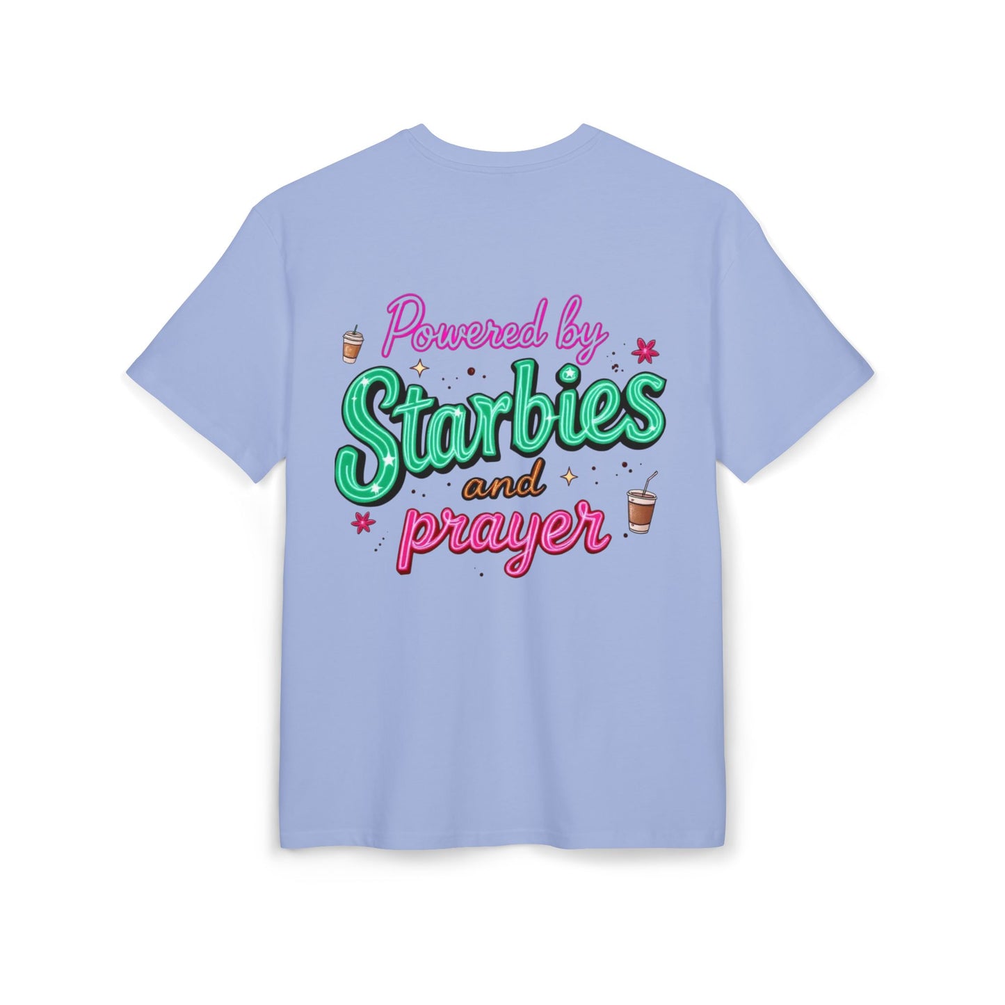 Oversize Tee - Powered by Starbies and Prayer