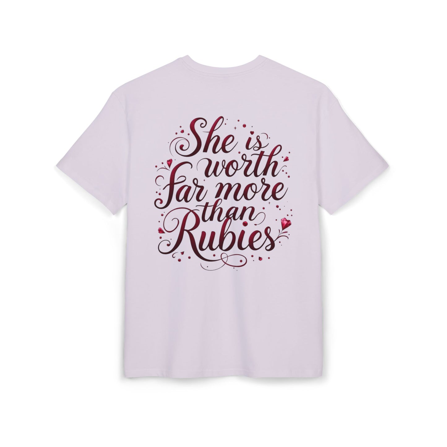 She Is Worth More Than Rubies – Women’s Oversized Christian Tee